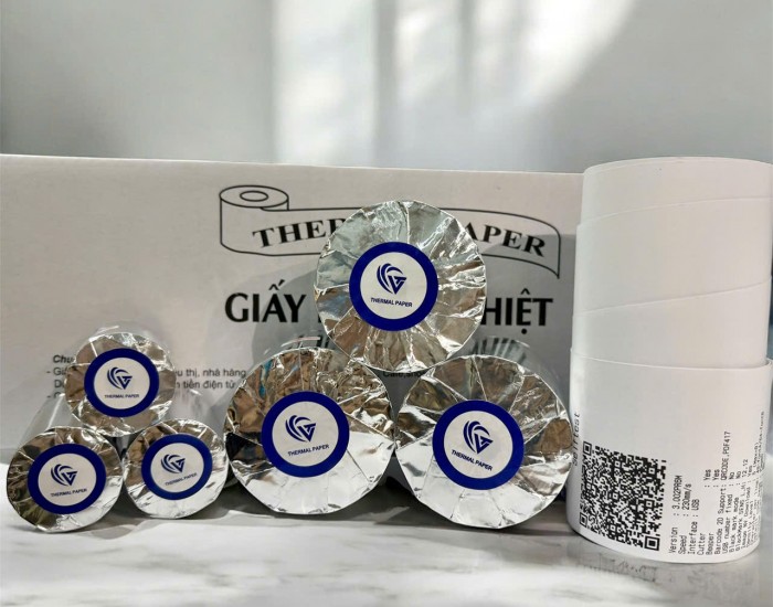 SẢN XUẤT PH&Acirc;N PHỐI GIẤY IN NHIỆT K80x45mm