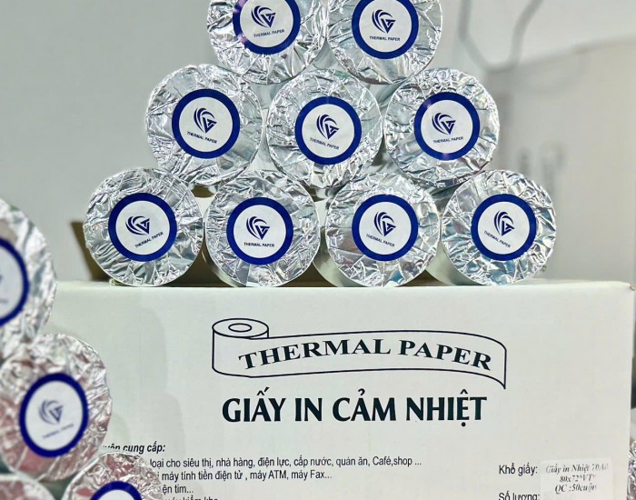Giấy in nhiệt - Giấy in bill - Giấy ho&aacute; đơn 80x72mm